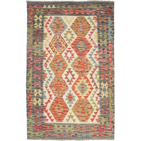 Tappeto Kilim Afghanistan marrone 124x195