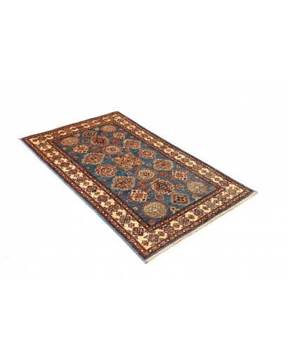 Tappeto Kazak Fine Pakistan azzurro arancione 101x151