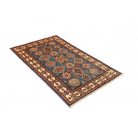 Tappeto Kazak Fine Pakistan azzurro arancione 101x151