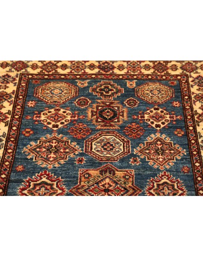 Tappeto Kazak Fine Pakistan azzurro arancione 101x151