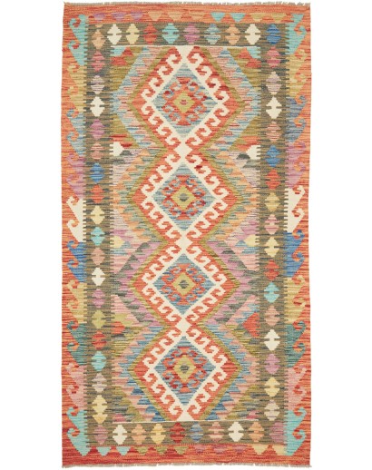 Tappeto Kilim Afghanistan marrone 106x195