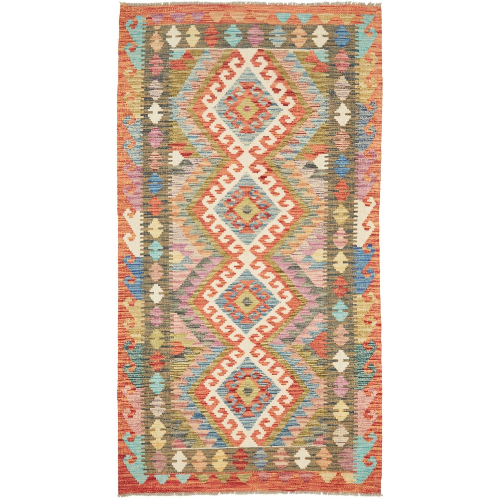 Tappeto Kilim Afghanistan marrone 106x195