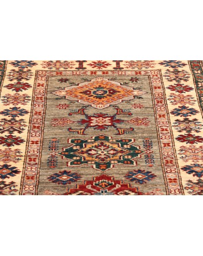 Tappeto Kazak Fine Pakistan marrone grigio 82x258
