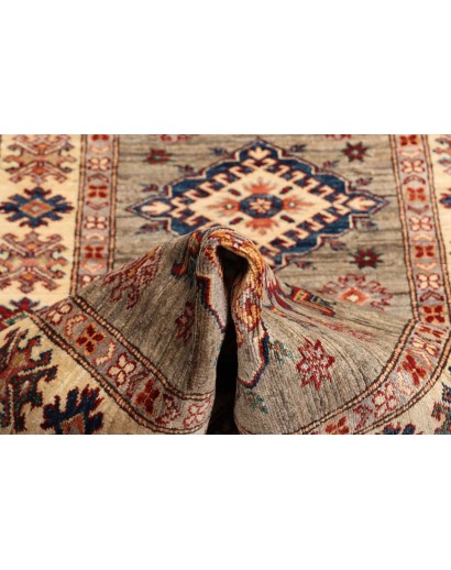 Tappeto Kazak Fine Pakistan marrone grigio 82x258
