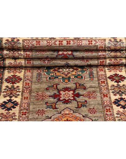 Tappeto Kazak Fine Pakistan marrone grigio 82x258