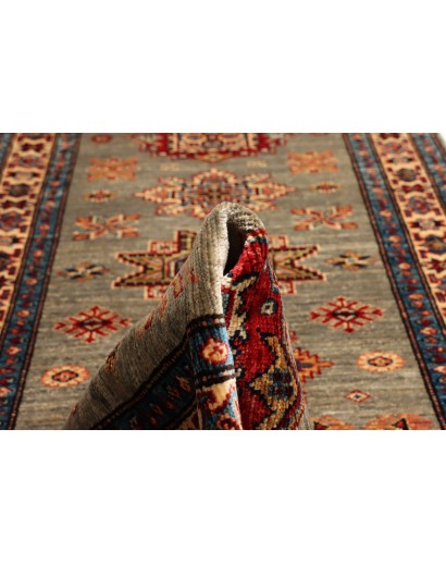 Tappeto Kazak Fine Pakistan azzurro grigio 80x235