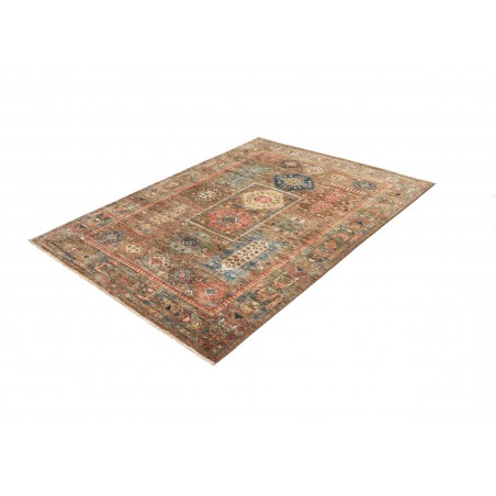 Tappeto Tribal Pakistan bianco grigio 145x205