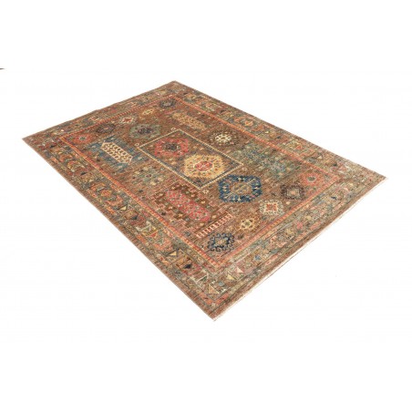 Tappeto Tribal Pakistan bianco grigio 145x205