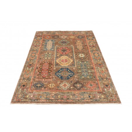 Tappeto Tribal Pakistan bianco grigio 145x205
