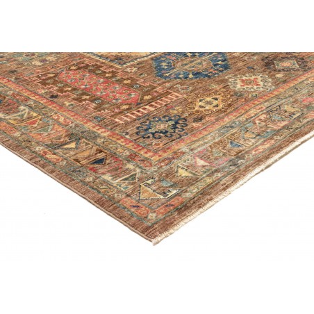 Tappeto Tribal Pakistan bianco grigio 145x205