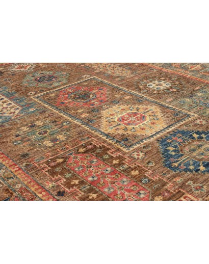 Tappeto Tribal Pakistan bianco grigio 145x205
