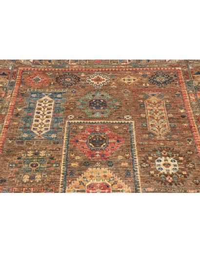 Tappeto Tribal Pakistan bianco grigio 145x205