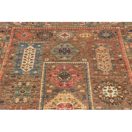 Tappeto Tribal Pakistan bianco grigio 145x205