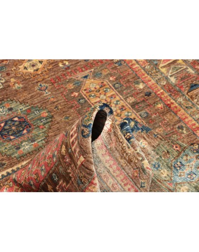 Tappeto Tribal Pakistan bianco grigio 145x205
