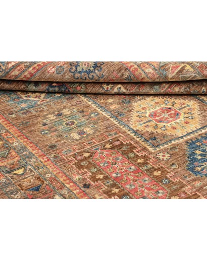 Tappeto Tribal Pakistan bianco grigio 145x205