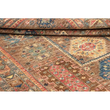 Tappeto Tribal Pakistan bianco grigio 145x205