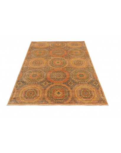 Tappeto Mamlouk Pakistan arancione marrone 126x189