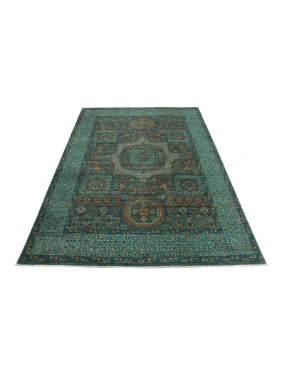 Tappeto Mamlouk Pakistan azzurro bianco 157x203