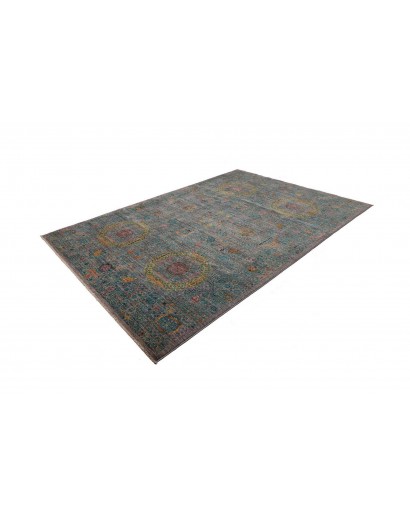 Tappeto Mamlouk Pakistan azzurro bianco 202x297