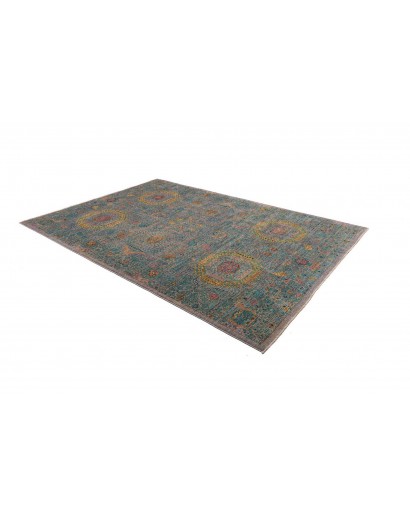 Tappeto Mamlouk Pakistan azzurro bianco 202x297