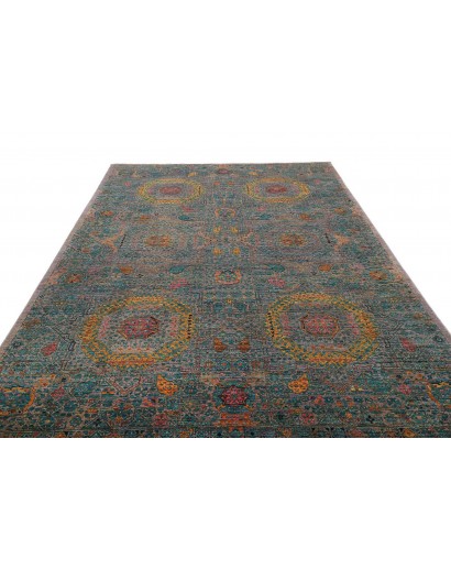 Tappeto Mamlouk Pakistan azzurro bianco 202x297