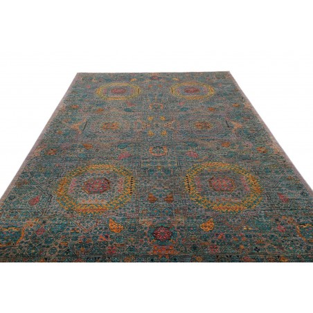 Tappeto Mamlouk Pakistan azzurro bianco 202x297