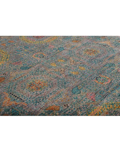 Tappeto Mamlouk Pakistan azzurro bianco 202x297