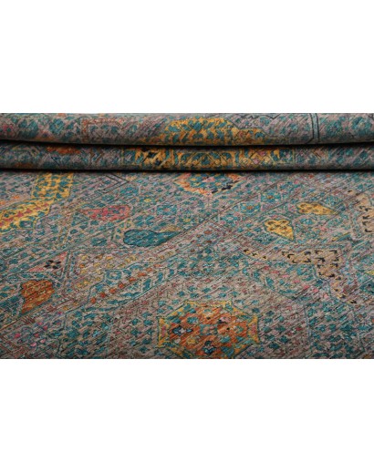 Tappeto Mamlouk Pakistan azzurro bianco 202x297