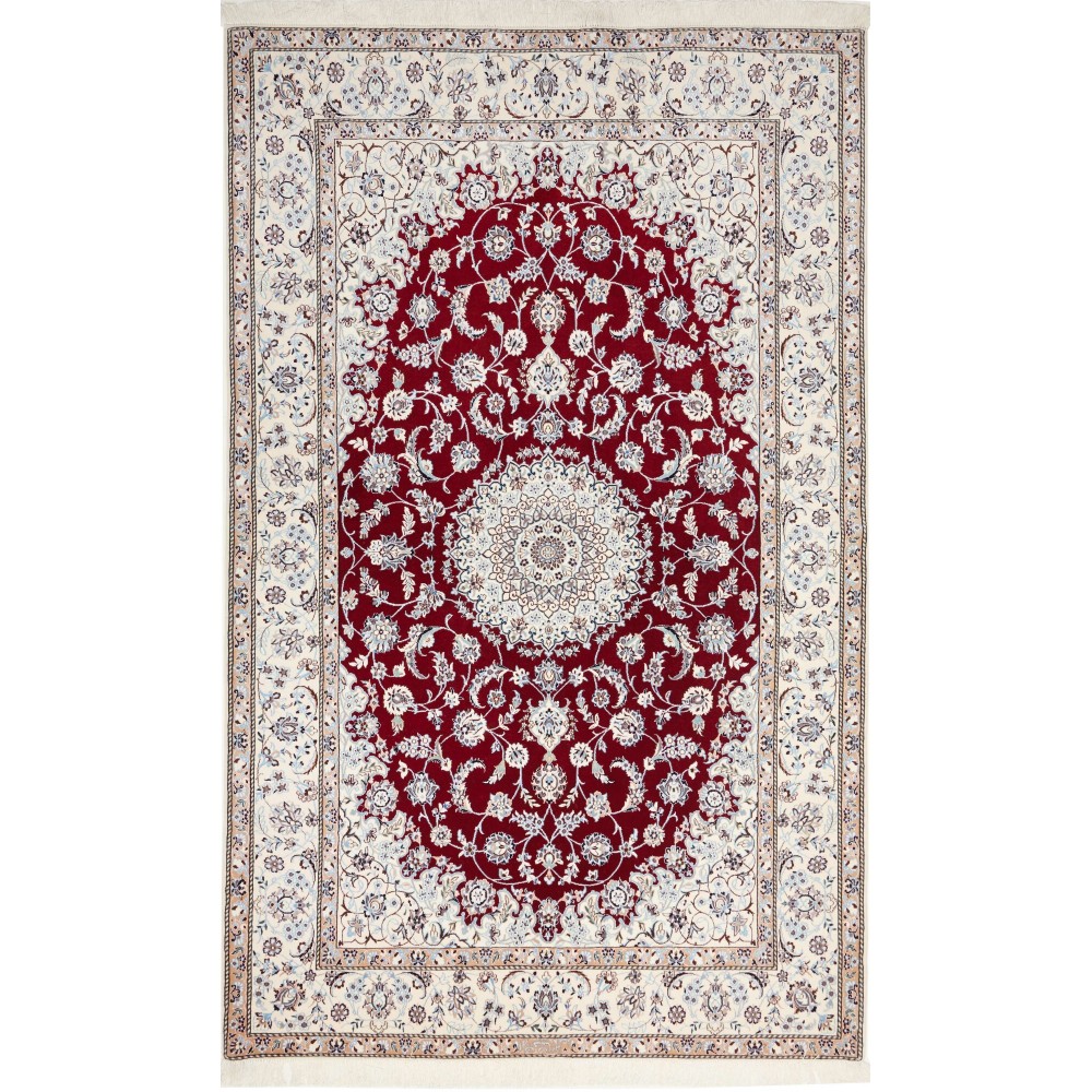 Tappeto Nain 6La Persia bianco grigio 135x217 Tappeto Nain 6La Persia bianco grigio 135x217