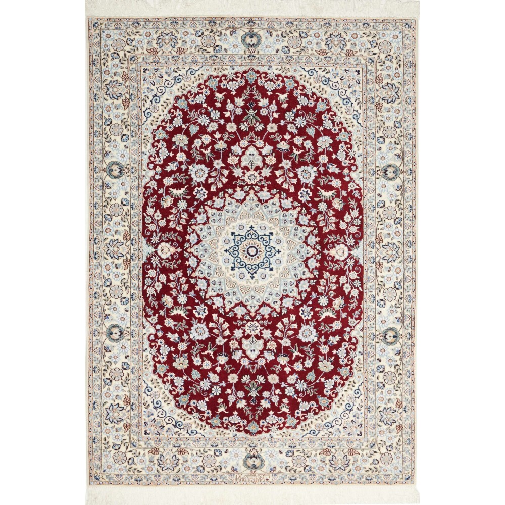 Tappeto Nain 6La Persia bianco marrone 118x168 Tappeto Nain 6La Persia bianco marrone 118x168