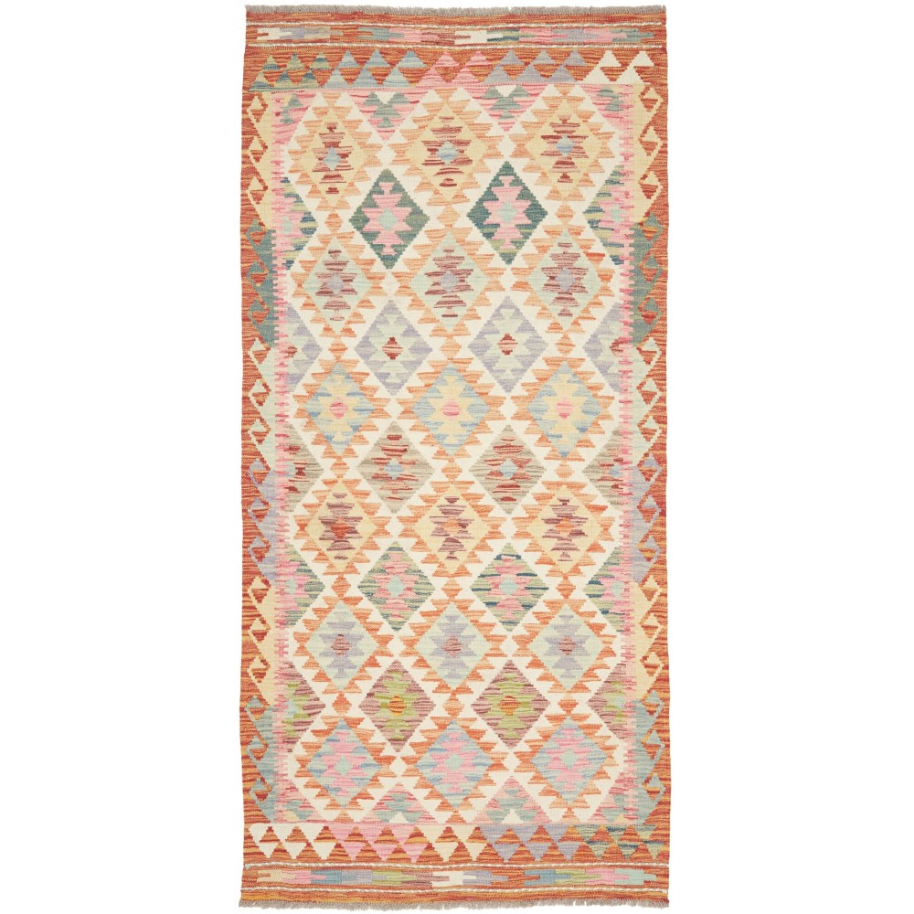 Tappeto Kilim Afghanistan beige marrone 95x206