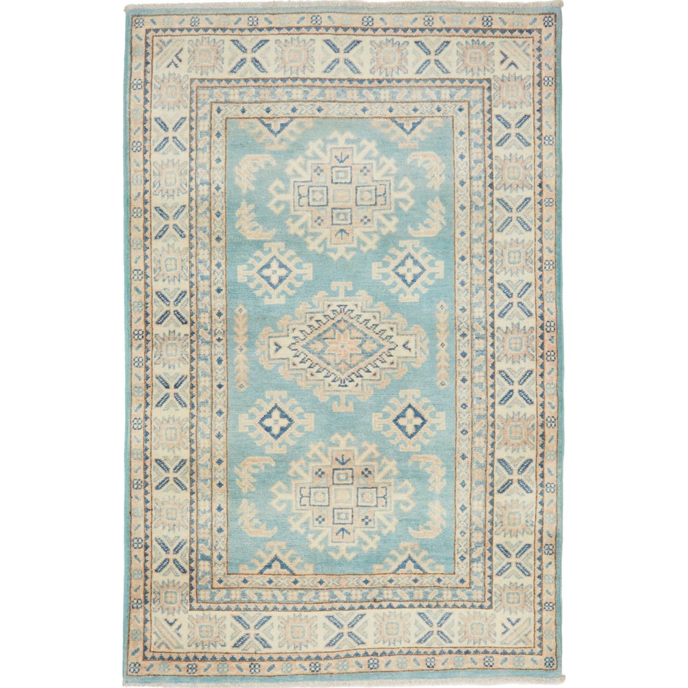 Tappeto Kazak Afghanistan beige bianco 98x158 Tappeto Kazak Afghanistan beige bianco 98x158