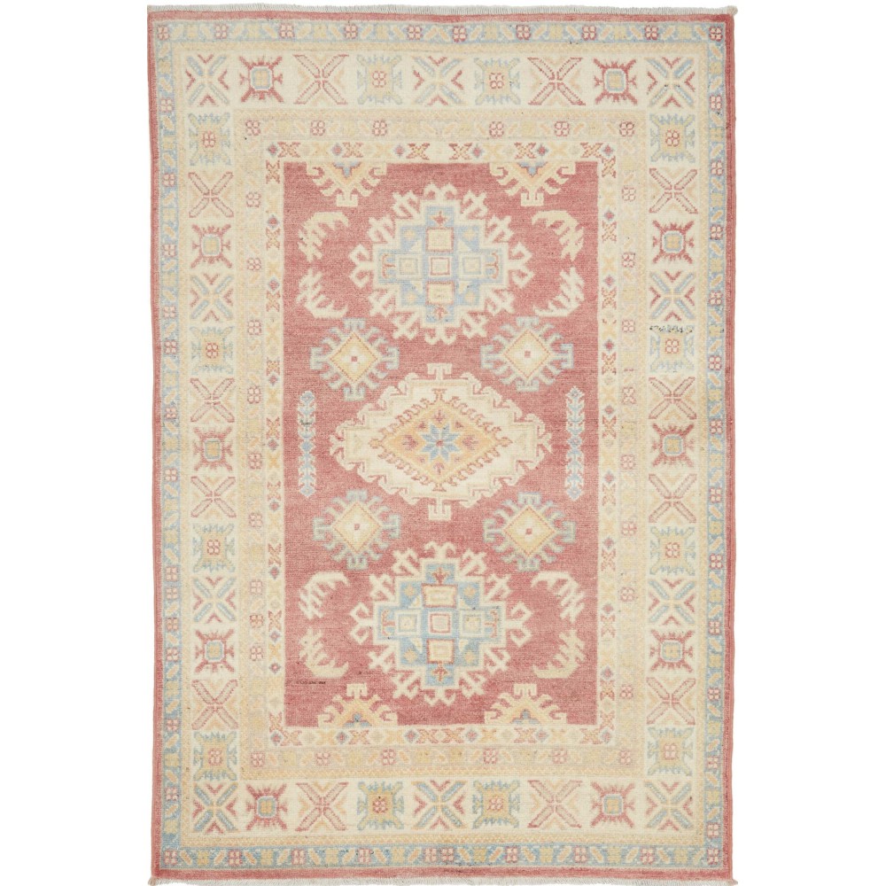 Tappeto Kazak Afghanistan beige marrone 98x148 Tappeto Kazak Afghanistan beige marrone 98x148