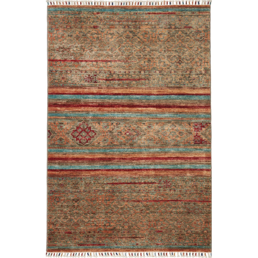 Tappeto Rubin Pakistan azzurro arancione 101x153