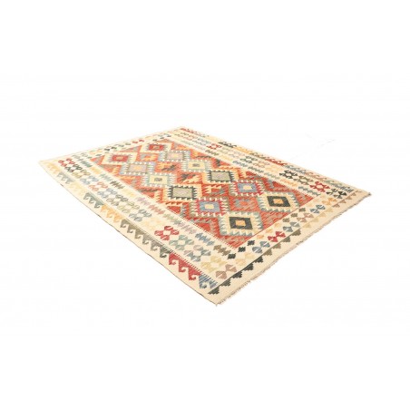 Tappeto Kilim Afghanistan giallo azzurro 183x238