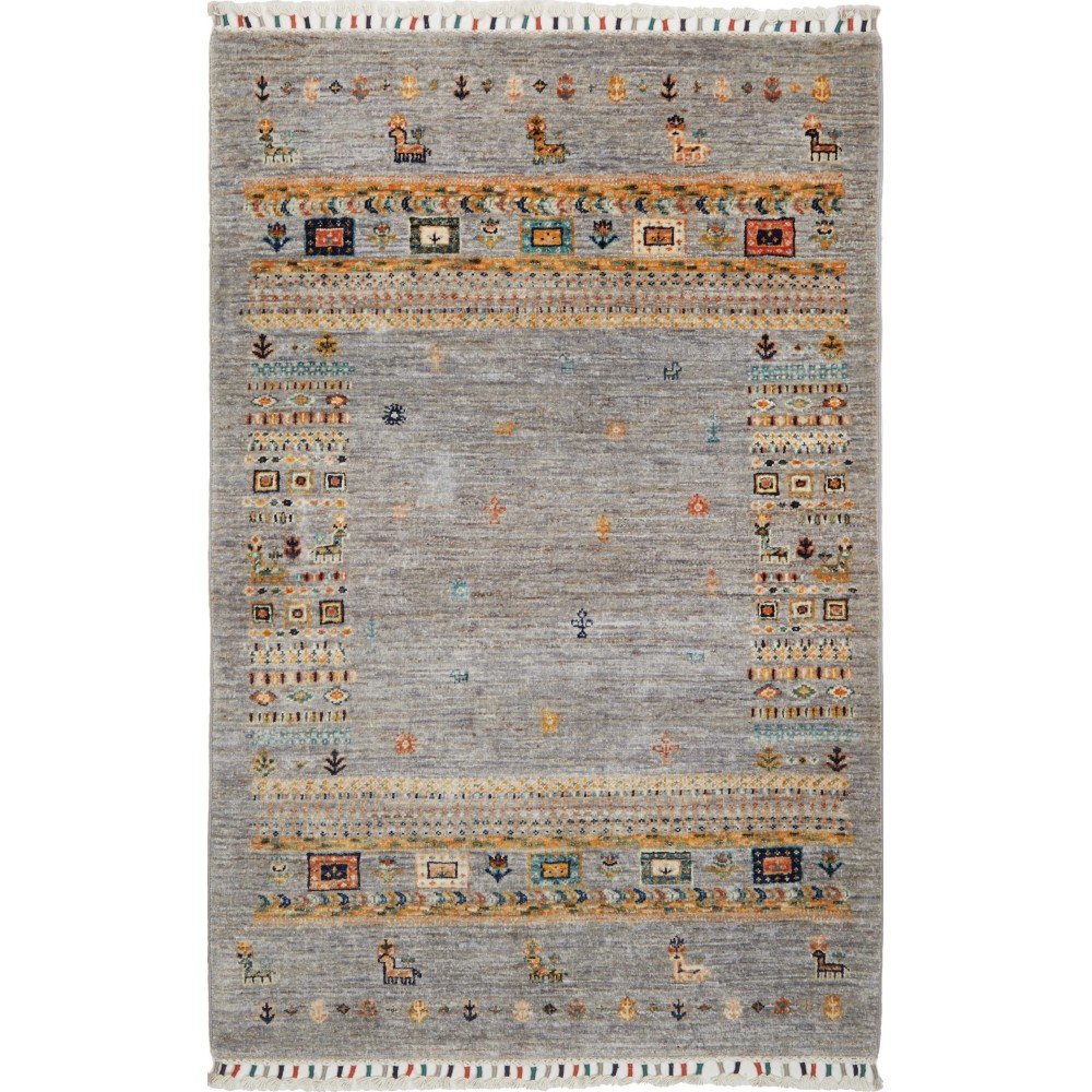 Tappeto Siva Pakistan marrone 99x147 Tappeto Siva Pakistan marrone 99x147