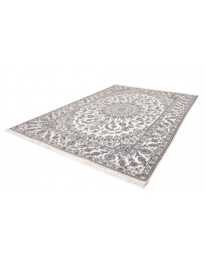 Tappeto Nain Kashmar Persia bianco grigio 248x346