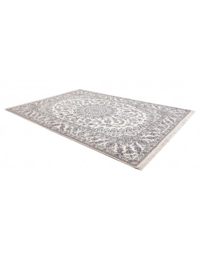 Tappeto Nain Kashmar Persia bianco grigio 248x346