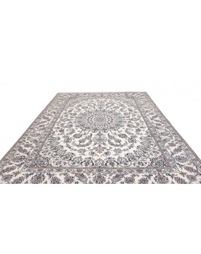 Tappeto Nain Kashmar Persia bianco grigio 248x346