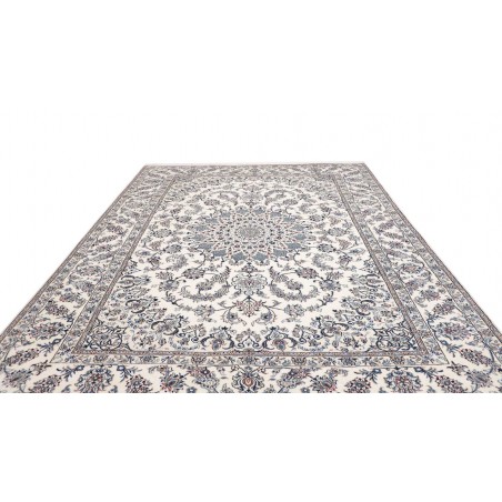 Tappeto Nain Kashmar Persia bianco grigio 248x346