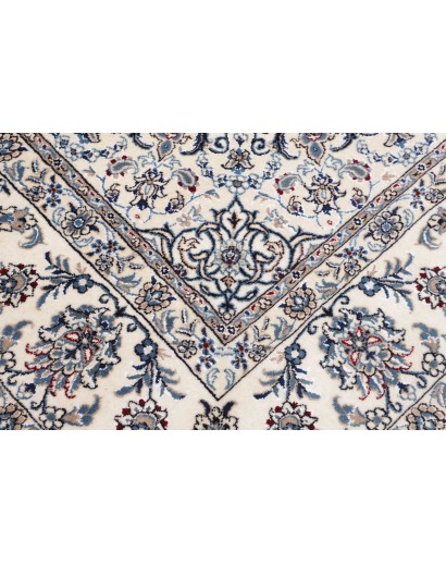 Tappeto Nain Kashmar Persia bianco grigio 248x346