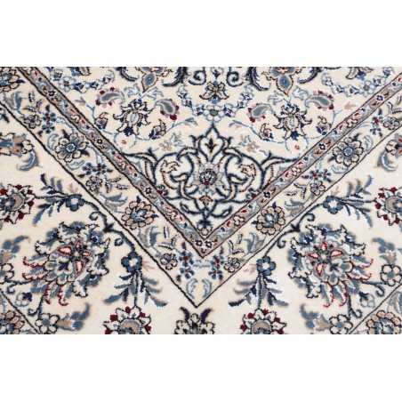 Tappeto Nain Kashmar Persia bianco grigio 248x346