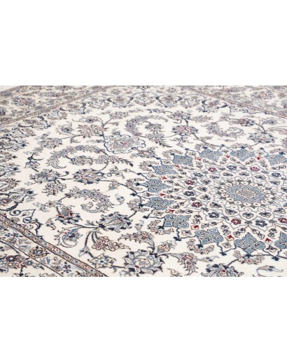 Tappeto Nain Kashmar Persia bianco grigio 248x346