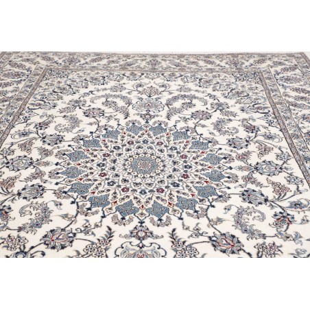 Tappeto Nain Kashmar Persia bianco grigio 248x346