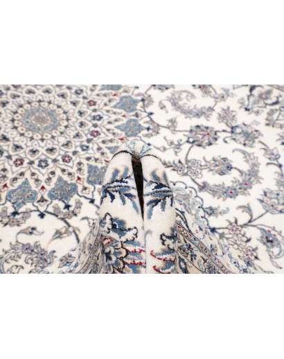 Tappeto Nain Kashmar Persia bianco grigio 248x346