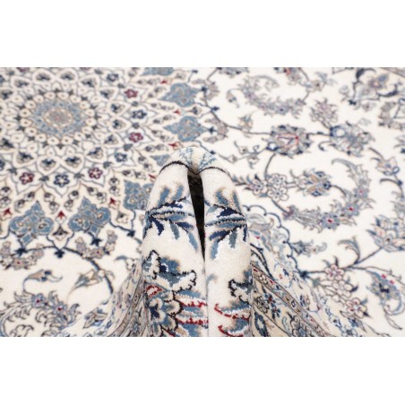 Tappeto Nain Kashmar Persia bianco grigio 248x346