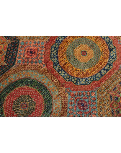Tappeto Mamlouk Pakistan azzurro rosso 249x304