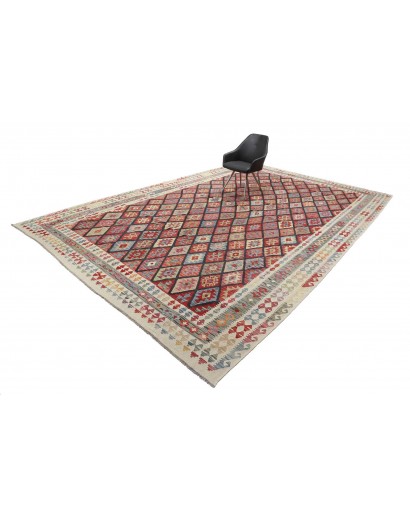 Tappeto Kilim Afghanistan marrone bianco 316x493