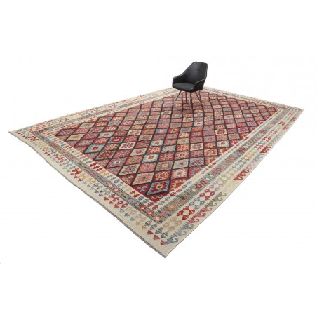 Tappeto Kilim Afghanistan marrone bianco 316x493