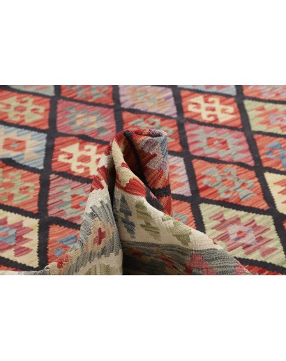 Tappeto Kilim Afghanistan marrone bianco 316x493